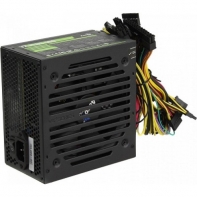купить Блок питания, Aerocool, VX PLUS 500, 500W, ATX, (230V None-PFC), 20 4 pin, 4 4pin, 3*Sata, 3*Molex, 1*FDD, 1*PCI-E 6 2 pin, Поддержка Haswell, Вентилятор 12 см, Кабель питания, Чёрный в Алматы фото 1