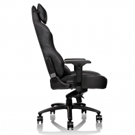 купить Игровое компьютерное кресло, Thermaltake, XC 500, GC-XCS-BBLFDL-01, Comfort Series, ПУ экокожа, Вид наполнителя: губчатая пена высокой плотности, Металлическая основа кресла, Прорезиненные колеса в комплектации, Черный в Алматы фото 3