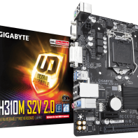 купить Материнская плата S-1151 H310 Gigabyte H310M-S2V<2xDDR4 Max 32G, 4xSATA, D-Sub, DVI, 2xUSB3.1, mATX> в Алматы фото 1