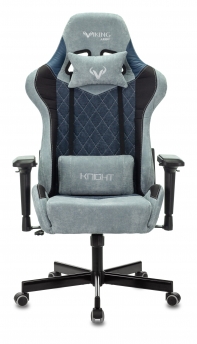 купить Кресло игровое Zombie VIKING 7 KNIGHT Fabric синий текстиль/эко.кожа с подголов. крестовина металл в Алматы фото 2