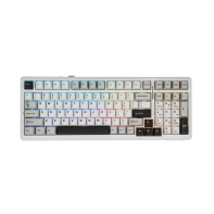 купить Клавиатура AULA F99, Light Grey+White+Dark Grey, mechanical, Reaper switch, EN/RU/KZ, 2.4/BT/USB-C в Алматы фото 1