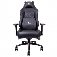 купить Игровое компьютерное кресло, Thermaltake, X Comfort Air, GC-XCF-BBLFDL-01, Comfort Fan Series, ПУ экокожа, Вид наполнителя: губчатая пена высокой плотности, Металлическая основа кресла, Прорезиненные колеса в комплектации, Черный в Алматы фото 1