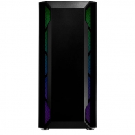 купить Компьютерный корпус APEX 3701  ARGB, tempered glass, black, 3 case FANs, MATX midi tower (w/o PSU) в Алматы фото 2