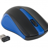 купить Мышь Oklick 485MW черный/синий оптическая (1200dpi) беспроводная USB (2but) в Алматы фото 1
