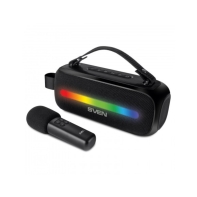 Купить SVEN PS-255, черный, акустическая система 2.0,  12W, Bluetooth, FM, USB, karaoke mic, 3600mA*h Алматы