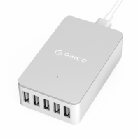 купить Зарядное устройство ORICO CSE-5U-EU-WH-PRO от сети с USB выходом <5 Port USB, IC, 40W, 100*60*28mm> в Алматы