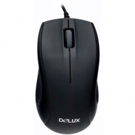 купить Компьютерная мышь, Delux, DLM-375OUB, Оптическая, 800dpi, USB, Длина кабеля 1.6 метра, Размер:109.6*60.5*37.5 мм., Чёрный в Алматы фото 2