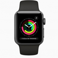 купить Apple Watch Series 3 GPS, 38mm Space Grey Aluminium Case with Black Sport Band, Model A1858 в Алматы фото 2