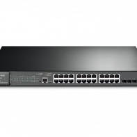 купить Коммутатор, TP-Link, T2600G-28MPS,19-дюймовый стоечный, 24 порта 10/100/1000M   4 SFP, Управляемый (L2), PoE, Корпус металл, 1U в Алматы фото 1