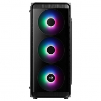 купить Компьютерный корпус, Aerocool, SI-5200 Frost, ATX/Micro ATX, USB 1*3.0/2*2.0, HD-Audio Mic, Кулер 3*12см FRGB, Высота процессорного кулера до 154 мм, Стеклянная боковая пакель,Толщина 0,5мм, Без Б/П, Чёрный в Алматы фото 2