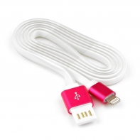 купить Кабель USB 2.0 Cablexpert CC-ApUSBr1m, AM/Lightning 8P, 1м, мультиразъем USB A, силикон шнур, розов. в Алматы