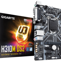 купить Материнская плата, Gigabyte, H310M DS2 (4719331803803), LGA1151v2, iH310, 2xDDR4, 4xSATA3, 1xM.2, 1xD-Sub, 1xDVI-D, 1xHDMI, 1xPCI-Ex16, 2xPCI-Ex1, mATX в Алматы фото 1