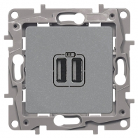 купить Legrand 672494 Розетка заряд 2хUSB АЛЮ ETIKA /  в Алматы фото 1