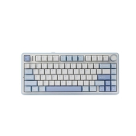 купить Клавиатура AULA F75, mechanical, Gray Wood V3 switch, 80 keys EN/RU, 2.4/BT/cable, Blue-white-d.blue в Алматы фото 1