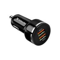 купить Зарядное устройство автомобильное Defender UCA-80 2xUSB QC3.0 черный в Алматы фото 1