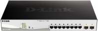 купить D-Link DGS-1210-10MP/F1A Наст-мый ком-тор WebSmart  8 портов 10/100/1000 PoE +  2 порта SFP /  в Алматы фото 1