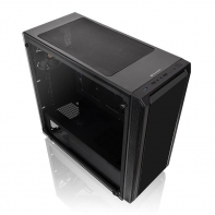 купить Компьютерный корпус, Thermaltake, Versa J23 TG, CA-1L6-00M1WN-00, ATX/Micro ATX/Mini-ITX, USB 3.0/2*2.0, HD-Audio Mic, 1*120 мм (зад.панель), Высота процессорного куллера до 160 мм, Длина VGA до 310 мм, 2*3.5*/4*2.5*, 447*205*455 мм, Без Б/П, Чёрный в Алматы фото 2