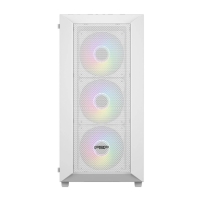 купить Компьютерный корпус FSP CMT218 (ARGB,White), Без БП, 1xUSB3.0, 4xFAN ARGB, Tempered Glass, ATX в Алматы фото 2