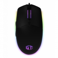купить Мышь, Delux, GTM-630OUB, Игровая, Оптическая, 1000-4000dpi, Позолоченный кабель в тканевой оплётке, 6 функциональных клавиш, Частота сканирования до 1000Hz, Подсветка,  Длина кабеля 1,6 метра, Размер: 160*65*220 мм, Чёрный в Алматы фото 1