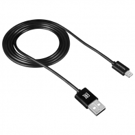 купить CANYON CFI-1 Lightning USB Cable for Apple, round, cable length 1m, Black, 15.9*7*1000mm, 0.018kg в Алматы фото 1