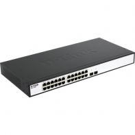 купить Неуправляемый коммутатор с 24 портами 10/100/1000Base-T, 2 портами 10GBase-X SFP+, функцией энергосбережения и поддержкой QoS в Алматы фото 1