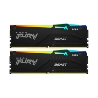 Купить DIMM DDR5 64 GB kit <5200MHz> Kingston Fury Beast RGB (AMD+Intel), KF552C40BB2AK2-64 (2x32GB), CL40 Алматы