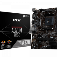 купить Материнская плата MSI A320M PRO-E AM4 A320 2xDDR4 4xSATA3 RAID D-Sub DVI mATX в Алматы фото 1