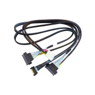 Купить Cable MCIO x8, Amphenol RMC74-2464, PCIEx8 (MCIO x8 74P) -> 2 U.2 (SFF-8639), 80cm Алматы