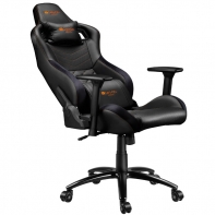 купить CANYON Nightfall GС-7 Gaming chair, PU leather, Cold molded foam, Metal Frame, Top gun mechanism, 90-160 dgree, 3D armrest, Class 4 gas lift, metal base ,60mm Nylon Castor, black and orange stitching в Алматы фото 2