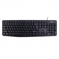 купить Клавиатура проводная узкая Genius Smart KB-117, USB, 104 клавиши, защита от проливаний, регулировка наклона, размеры: 441.7x137.2x26.9 мм, вес: 488г. Цвет: черный в Алматы фото 2