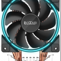 купить PCcooler GI-X4B, синий, 4-пин, 115X/775/AM4-FM2, 26.5дБ, 1000-1800 об/мин, Al+тепл.трубки, 145W в Алматы фото 1