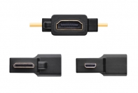 купить Переходник видео Ugreen 20144 с HDMI (F) на Mini/Micro HDMI (M) <BLACK; 20144> в Алматы фото 2