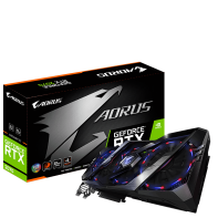 купить Видеокарта, Gigabyte, RTX2070 AORUS 8G (GV-N2070AORUS-8GC) 4719331303754, GDDR6, 256bit, USB-C, HDMI, 3-DP, Windforce 3X Fan, Цветная коробка в Алматы фото 1