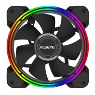 купить Вентилятор для корпуса ALSEYE HALO 4.0 12cm FAN 120mm, 800~2000RPM, 18.3-45.2CFM, RGB в Алматы фото 1