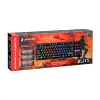 купить Клавиатура проводная игровая механическая Defender Blitz GK-240L RU,Rainbow (Черный), USB, ENG/RU, Н в Алматы фото 3