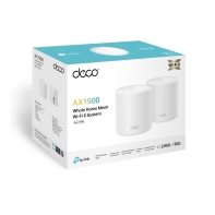 купить Домашняя Mesh Wi-Fi система GbE AX1500 Tp-Link Deco X1500 (2 устройства) <Бесшовный роуминг, Wi-Fi 6, 5 ГГц: до 1201 Мбит/с (802.11ax), 2,4 ГГц: до 300 Мбит/с (802.11ax), 802.11ax/ac/a/b/g/n, 2 гигабитных порта LAN/WAN, Beamforming, MU-MIMO, OFDMA, H в Алматы фото 3