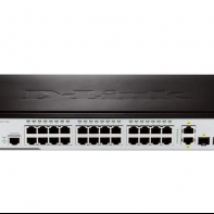 купить D-Link DES-3200-28/C1A Упр-й комм-р 24-порт 2 портами 100/1000Base-X SFP и 2 комбо-портами 100/1000 /  в Алматы фото 1