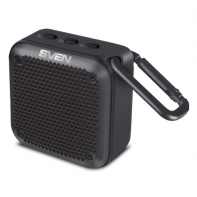 купить SVEN PS-88, black (7W, Bluetooth, TWS, Waterproof (IPx7), microSD, carbine, 1500mA*h) /  в Алматы фото 1