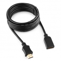 купить Удлинитель кабеля HDMI Cablexpert CC-HDMI4X-10, 3.0м, v2.0, 19M/19F, черный, позол.разъ, экран, паке в Алматы фото 1