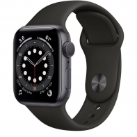 купить Apple Watch Series 6 GPS, 44mm Space Gray Aluminium Case with Black Sport Band - Regular, Model A2292 в Алматы фото 1