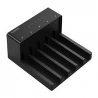 купить Док-станция HDD 2.5/3,5* ORICO 6558US3-C-(EU)-BK <USB3.0, Cable 1m, 12V4A, BLACK, Max 50TB> в Алматы фото 1