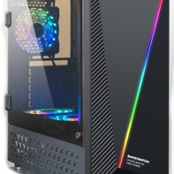 купить Корпус Wintek Flash K105, ATX/Micro ATX, USB 1*3.0/2*2.0, HD-Audio Mic, 0,45 mm, RGB strip в Алматы фото 1