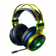 купить Гарнитура, Razer, Nari Ultimate - Overwatch Lucio Ed., RZ04-02670200-R3M1, Беспроводные, Микрофон выдвижной гибкий, Динамики 50 мм, 30 мВт, 20 - 20000 Гц, 32 Ом, 107 дБ, Беспроводной USB адаптер 2,4 ГГц, 1 x mini-jack (разъем 3.5 мм), Принт в Алматы фото 1