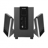 купить Акустическая система, Microlab, M100U, 2.1, 10Вт (2,5Вт*2 5Вт), Выход 2RCA, Вход 3.5 MiniJack, USB, SD , Чёрный в Алматы фото 1