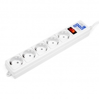 купить Сетевой фильтр Power Cube SPG-B-10-WHITE, 10А/2,2кВт, 3м, 5 розеток белый в Алматы фото 1