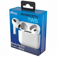 купить Наушники-вкладыши беспроводные Ritmix RH-840BTH TWS белый в Алматы фото 4