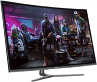 купить Монитор ЖК 38.5* Huntkey M4081C <1920*1080, LED, 60Hz, 8ms, колонки DVI HDMI VGA, изогнутый R3000, 240cd/m2, 16:9, GRAY> в Алматы фото 2