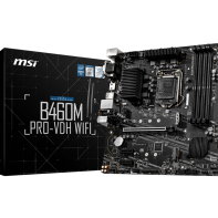 купить Материнская плата MSI B460M PRO-VDH WIFI LGA1200 iB460 4xDDR4 4xSATA3 RAID 2xM.2 VGA DVI HDMI mATX в Алматы фото 1
