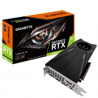 купить Видеокарта, Gigabyte, RTX2080Ti TURBO OC 11G (GV-N208TTURBO OC-11GC) 4719331305628, GDDR6, 352bit, USB-C, HDMI, 3-DP, Turbo Fan, Цветная коробка в Алматы фото 1