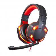 купить Игровая гарнитура стерео Defender Warhead G-370 черный+красный, кабель 2 м в Алматы фото 1